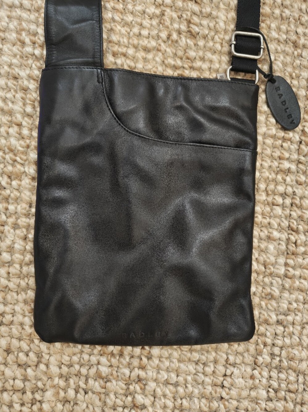 Vintage RADLEY LONDON Black Leather Crossbody Bag